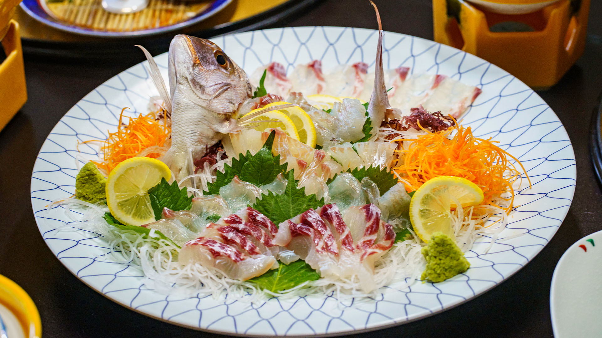 釣った魚の夕食(盛り付け)